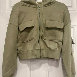 Girls Hippie Rose Green Hoodie